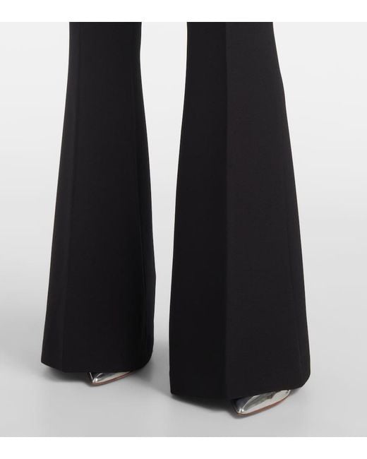 Safiyaa Black Halluana High-Rise Flared Pants