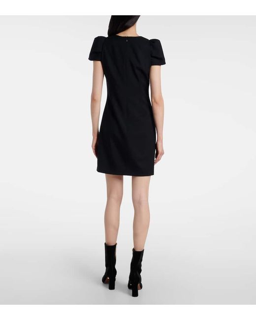 Alexander McQueen Black Wool Minidress