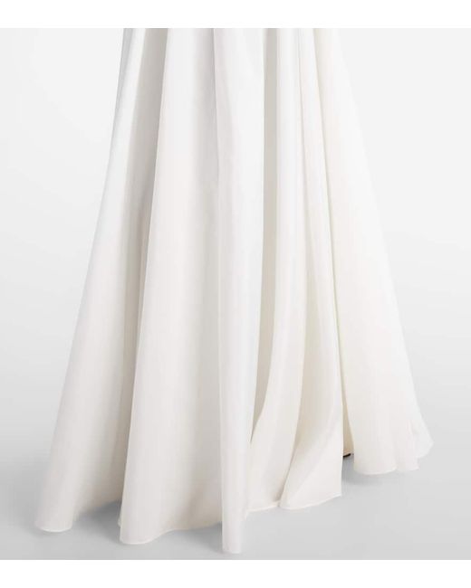 Norma Kamali White Belted Gown
