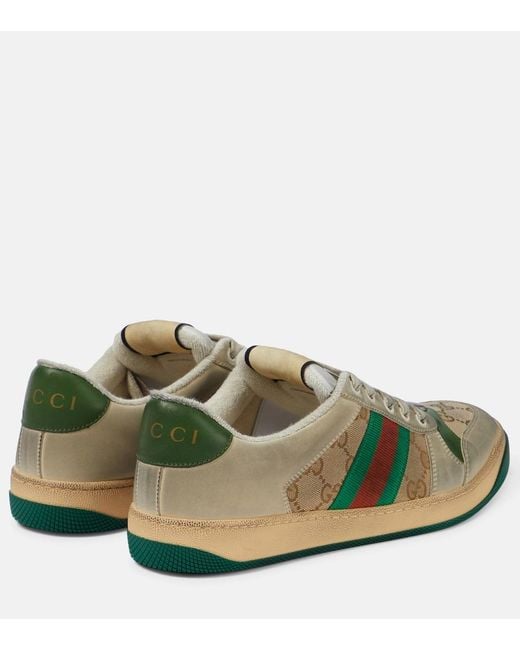 Gucci Green Screener Gg Sneakers