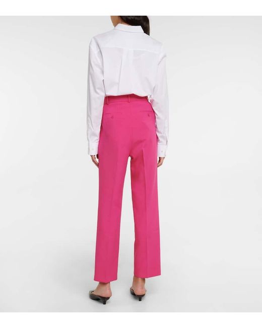 Pantaloni Bea A Vita Alta di Frankie Shop in Pink