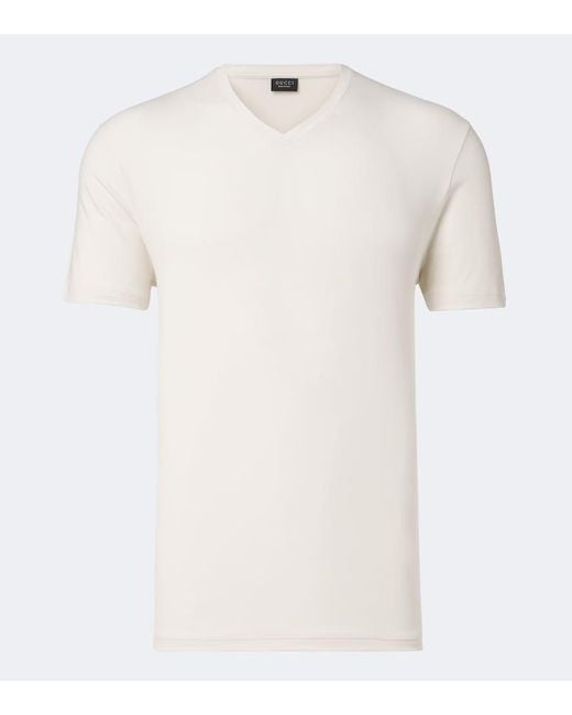 Gucci White Jersey T-Shirt for men