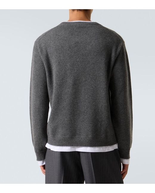 Miu Miu Gray Layered Cashmere Sweater for men
