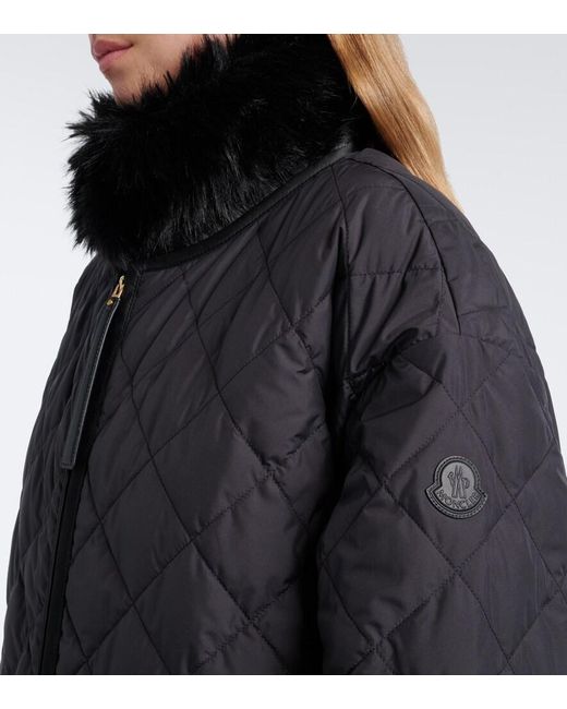 Moncler Black Chaleureux Convertible Quilted Down Jacket