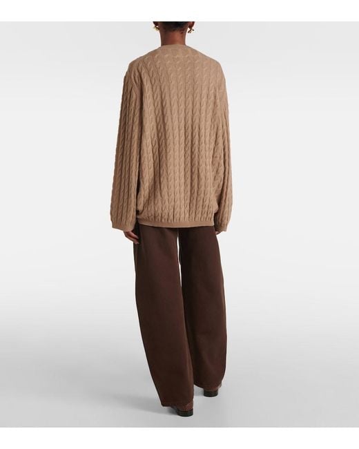 Jardin Des Orangers Natural Cable-Knit Wool And Cashmere Sweater