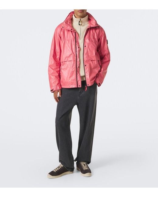 Stone Island Pink Compass Hooded Jacket for men