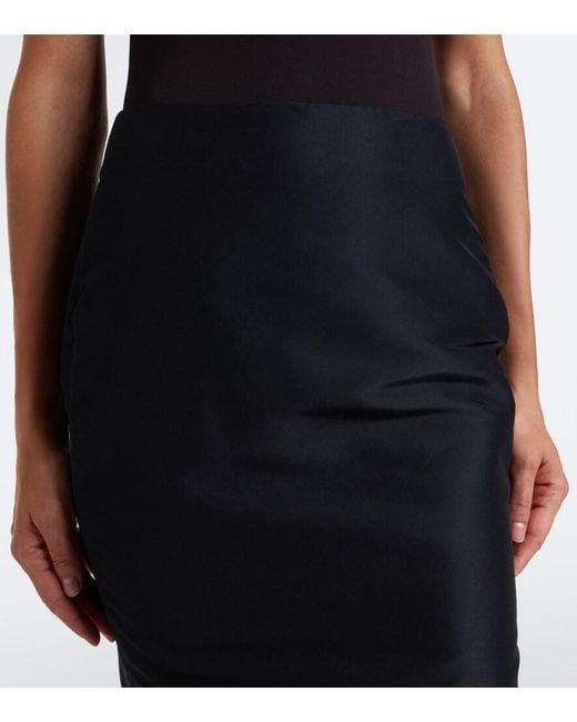 Gucci Black Silk Faille Pencil Skirt