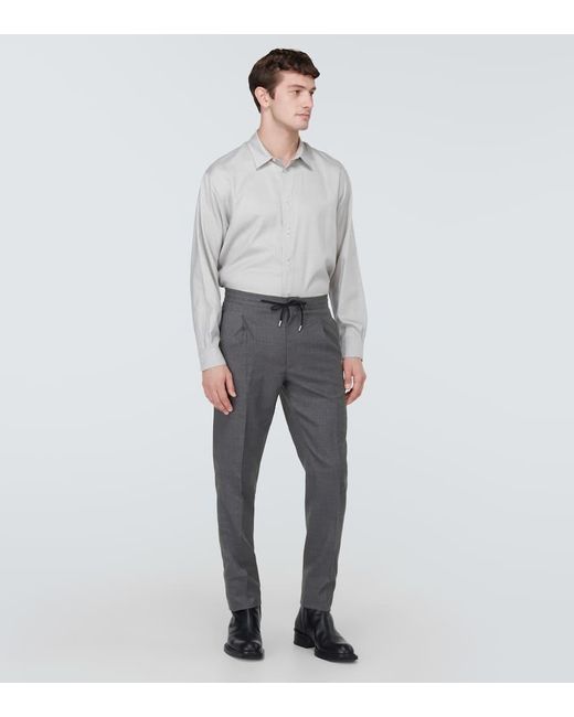 Pantalones en mezcla de lana Lardini de hombre de color Gray