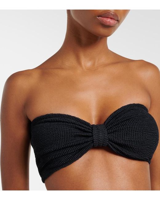 Hunza G Black Jean Bandeau Bikini