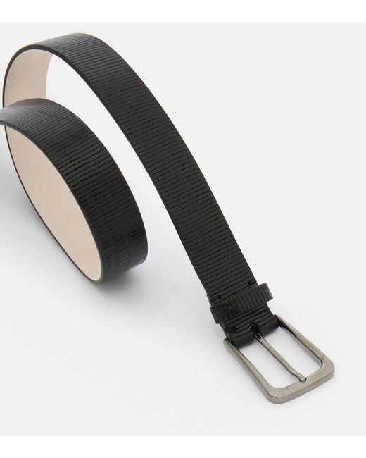 Brunello Cucinelli Black Leather Belt