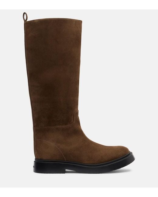 Proenza Schouler Brown Bank Suede Knee-High Boots