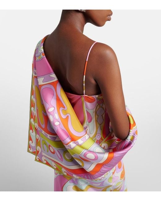 Emilio Pucci Pink Soleil Silk Twill Scarf
