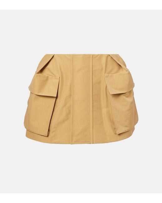 Sacai Natural Cotton-Blend Shorts