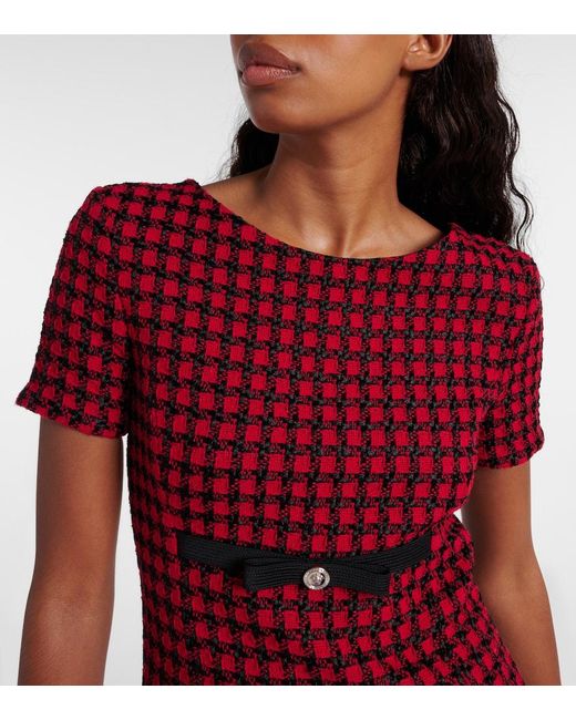 Versace Red And Tweed Mini Dress