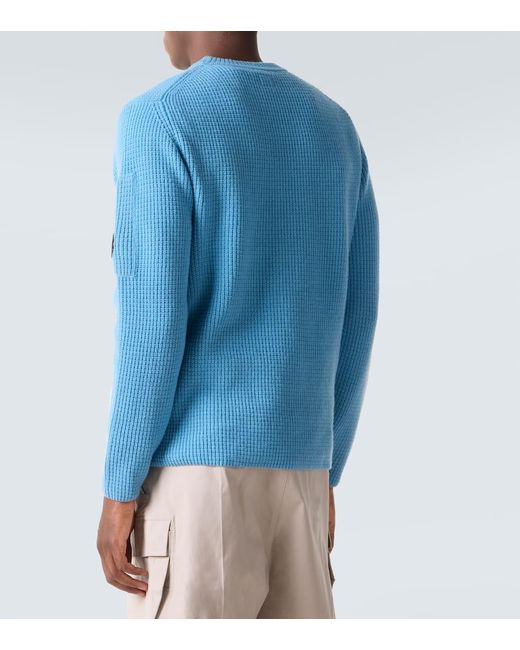 C P Company Pullover Lens Aus Einem Wollgemisch in Blue für Herren