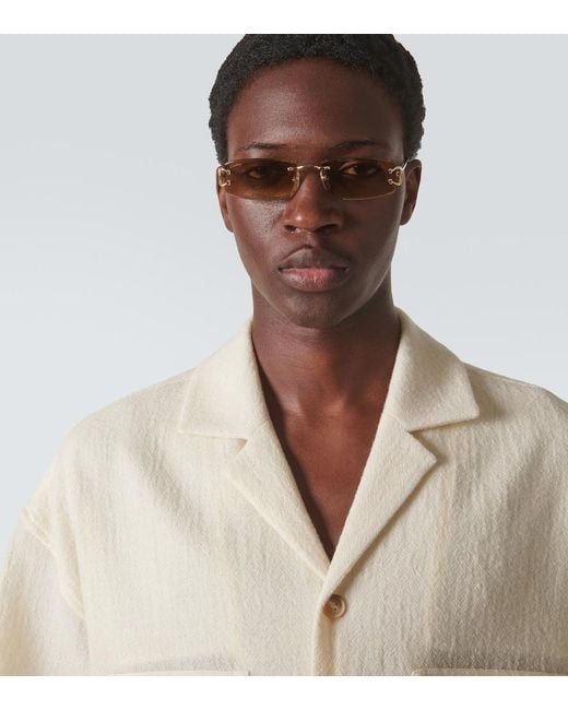 Cartier Natural Signature C De Cartier Rectangular Sunglasses for men