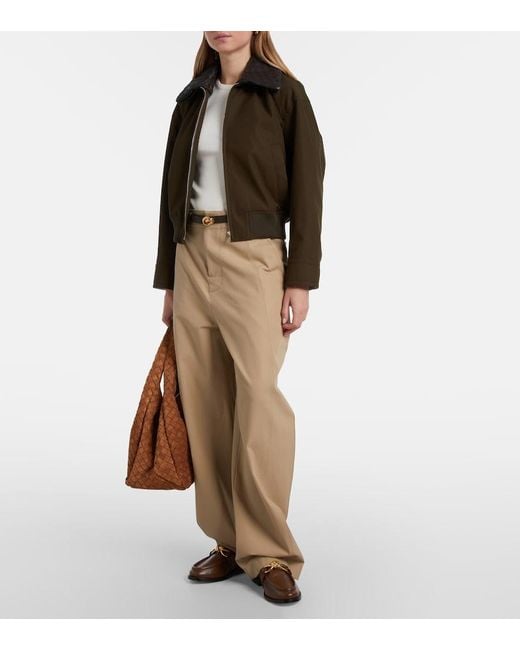 Bottega Veneta Brown Campana Intrecciato Large Suede Shoulder Bag