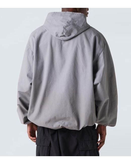 Chaqueta De Algodon Ripstop Balenciaga de hombre de color Gray