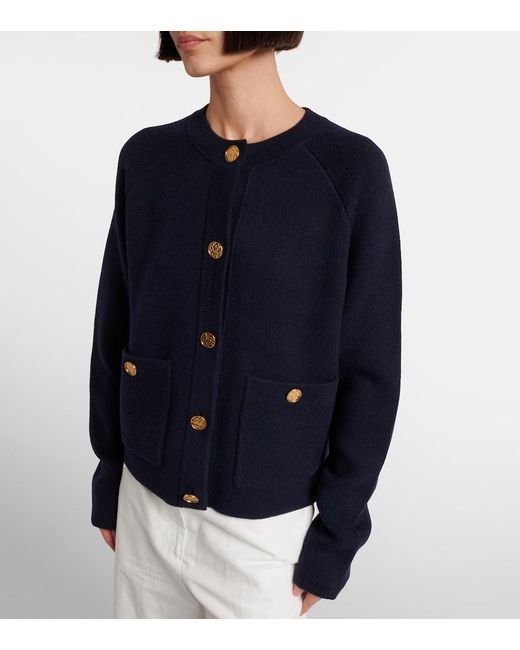 Totême  Blue Wool-Blend Cardigan