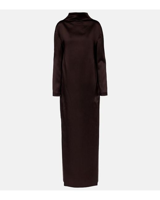 Tom Ford Brown Crepe Satin Gown