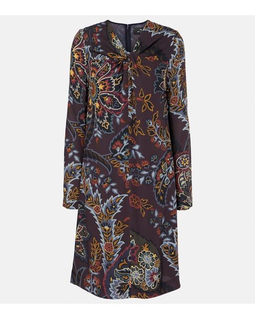 Etro Black Printed Minidress