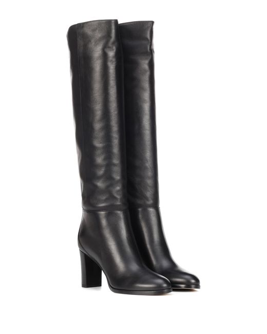 Jimmy Choo Madalie 80 Leather Boots in Black | Lyst UK