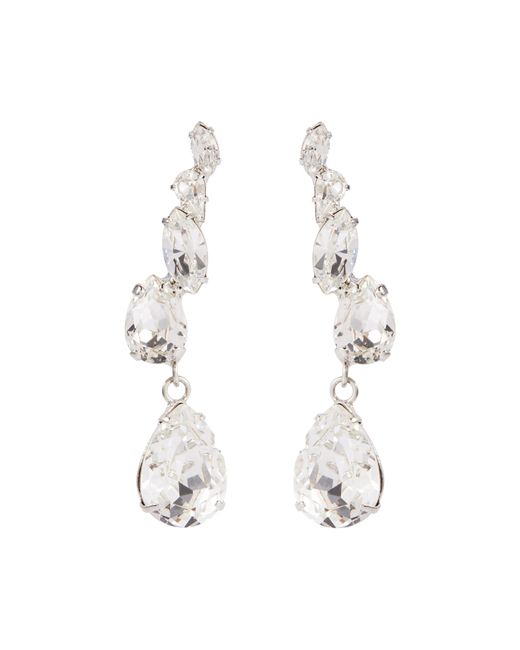 Jennifer Behr Roxie Crystal-embellished Ear Crawlers in White | Lyst