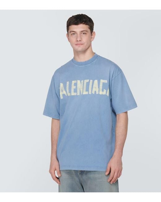 Balenciaga Blue Tape Type T-Shirt for men