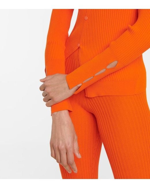 Jacquemus Orange Le Cardigan Tordu Cardigan