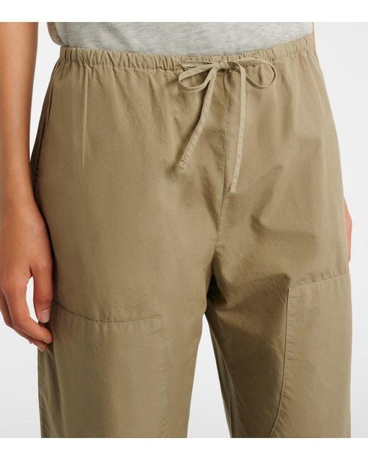 Leset Natural Kyoto Cotton Wide-Leg Pants