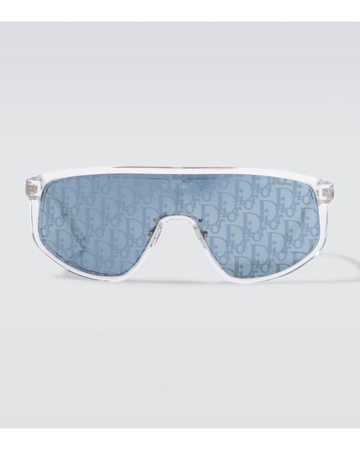 Dior Blue Diortag M1U Shield Sunglasses for men