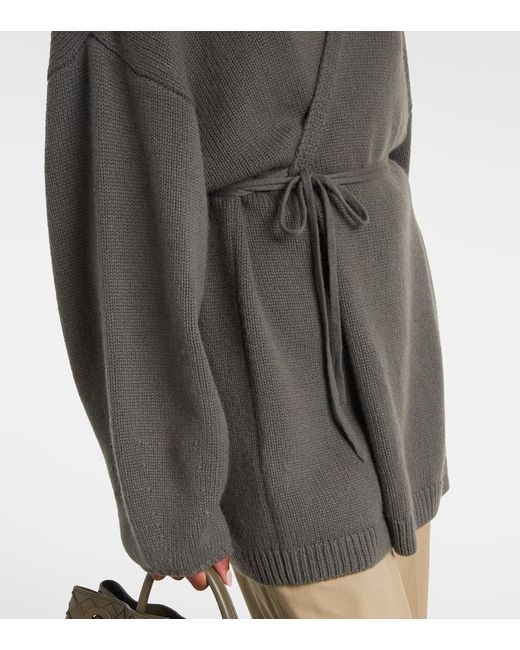 Lisa Yang Gray Laurina Cashmere Wrap Cardigan