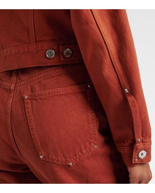 Rabanne Brown Cropped Denim Jacket