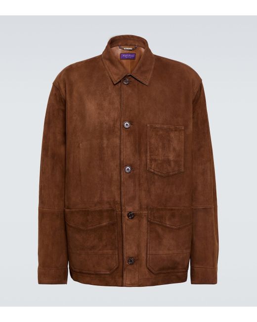Ralph Lauren Brown Ralph Lauren Label Burnham Suede Jacket for men