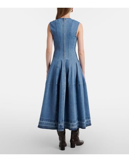 Jonathan Simkhai Blue Bowen Denim Maxi Dress