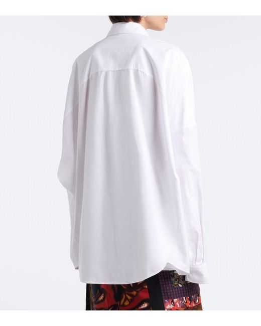 Dries Van Noten White Embellished Cotton Shirt