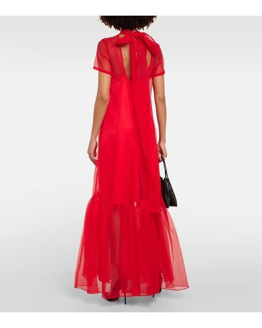 Vestido de fiesta Calluna de organza Staud de color Red