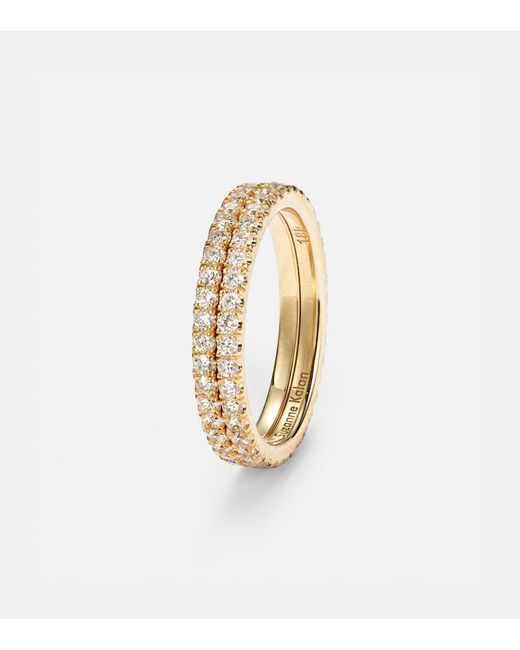Suzanne Kalan White Midi 18Kt Tech Ring Jackets With Diamonds