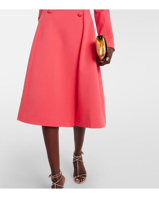 Dorothee Schumacher Red Off-Shoulder Midi Dress