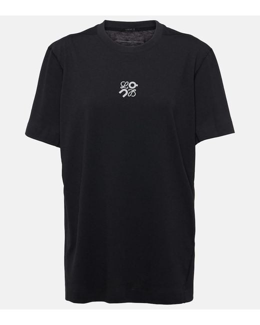 Loewe Black X On T-Shirt aus Jersey
