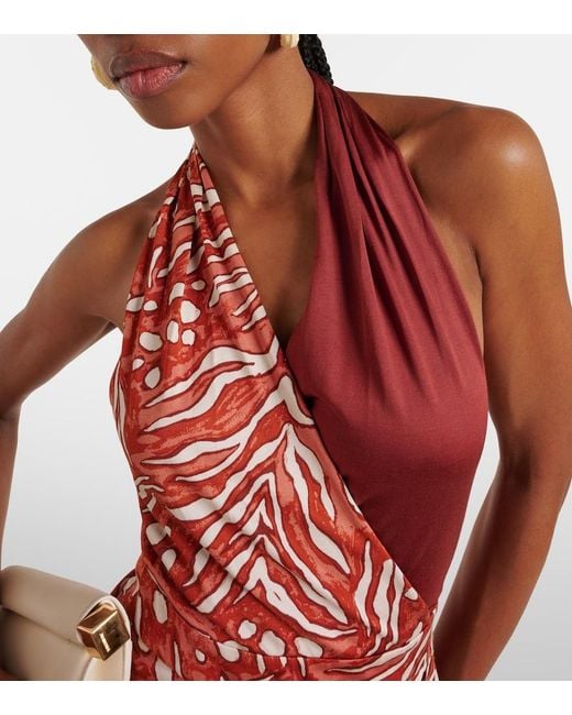 Diane von Furstenberg White Chase Jersey Wrap Dress