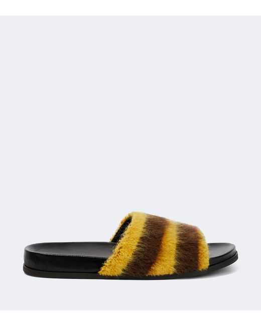 Marni Multicolor Fussbett Striped Slides for men