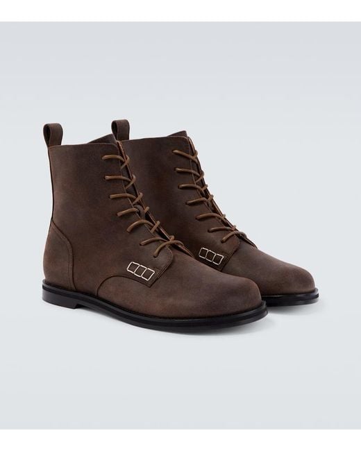 J.W. Anderson Brown Leather Lace-Up Boots for men