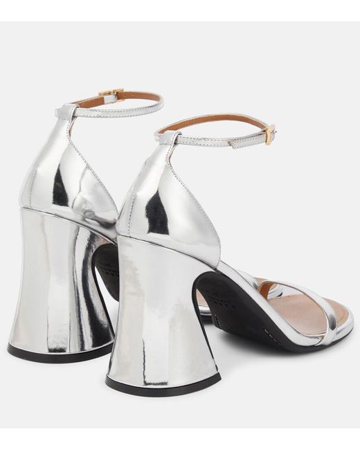 Marni Metallic Patent Leather High Sandals