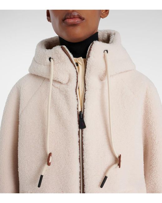 Moncler Natural Yushan Fleece Down Jacket