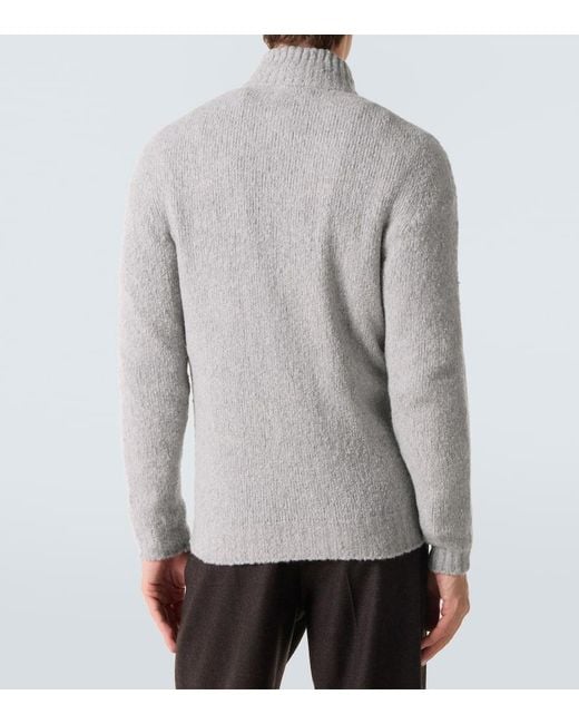 Cardigan En Mezcla De Lana Y Cachemir Thom Sweeney de hombre de color Gray