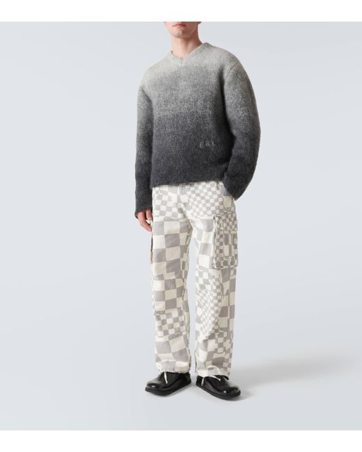 ERL Gray Printed Sweater for men