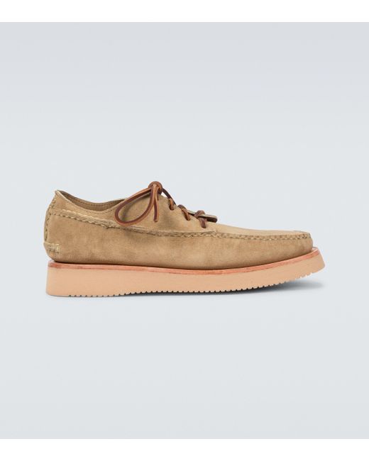 Yuketen White All Handsewn Maine Guide Ox Shoes for men