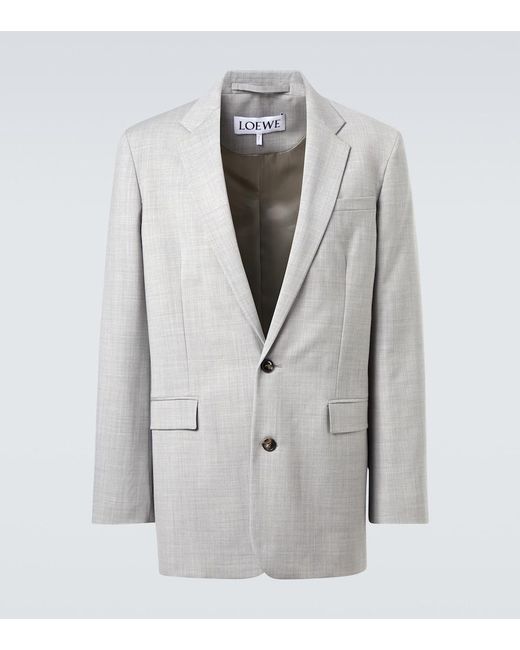 Loewe Gray Wool Blazer for men