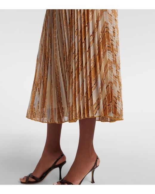 Missoni Natural Plisse Printed Midi Skirt